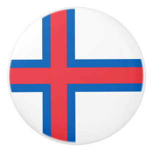 Färöer-Inseln-Flagge Keramikknauf