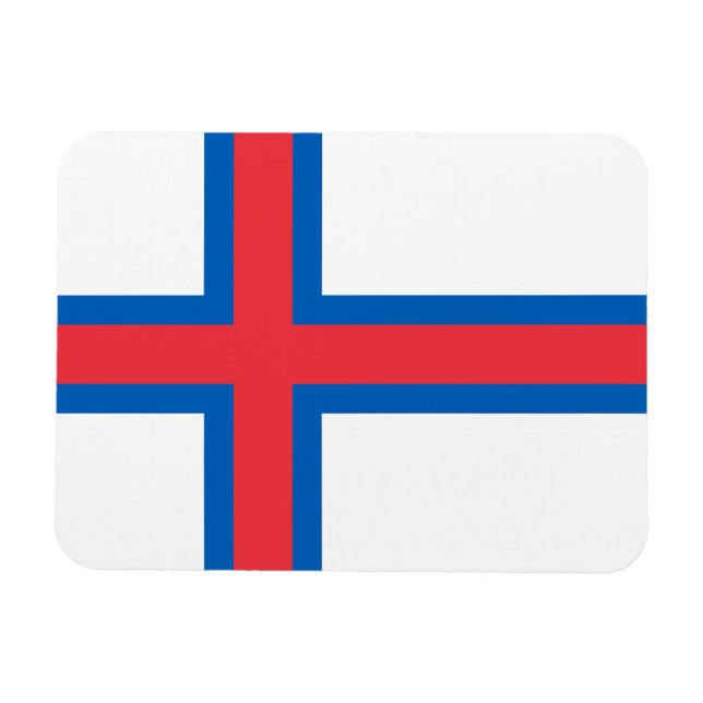 Färöer-Inseln-Flagge Magnet (Horizontal)