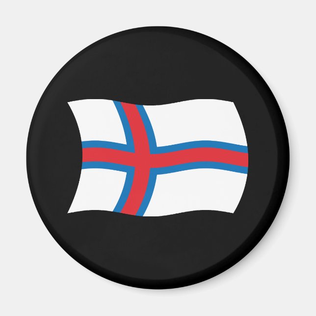 Färöer-Inseln Flagge Magnet (Vorne)