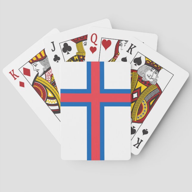 Färöer-Inseln-Flagge Spielkarten (Rückseite)