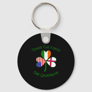 Färöer-Inseln Irland USA Shamrock Personalisiertes Schlüsselanhänger