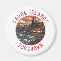 Färöer Inseln Tórshavn Retro Distressed Circle