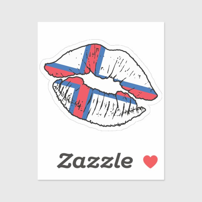Faroes-Liebe Faroes Lipstick Aufkleber (Blatt)