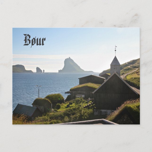 Faroese Village Bøur: Postkarte (Vorderseite)
