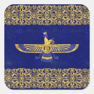Farohar - Faravahar - Fravashi Quadratischer Aufkleber