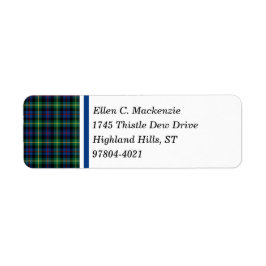 Farquharson Clan Bright Blue und Green Tartan