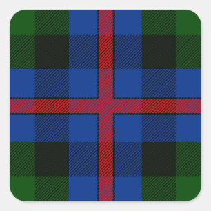 Farquharson-Clan-Tartan Quadratischer Aufkleber