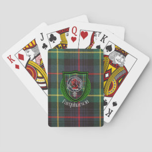 Farquharson schottischer Clan-Tartan und -Wappen Spielkarten