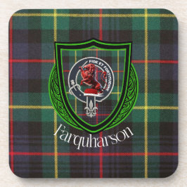 Farquharson Schottischer Clan Tartan & Wappen Getränkeuntersetzer