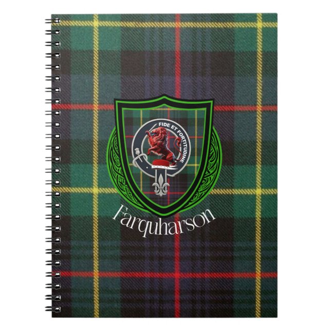Farquharson Schottischer Clan Tartan & Wappen Notizblock (Vorderseite)