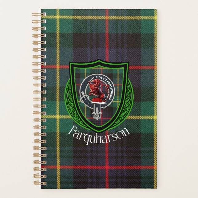 Farquharson Schottischer Clan Tartan & Wappen Planer (Vorderseite)