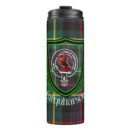 Farquharson Schottischer Clan Tartan & Wappen Thermosbecher