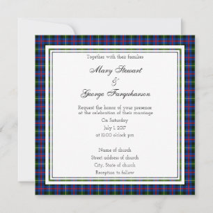 Farquharson Scottish Wedding Square Einladung