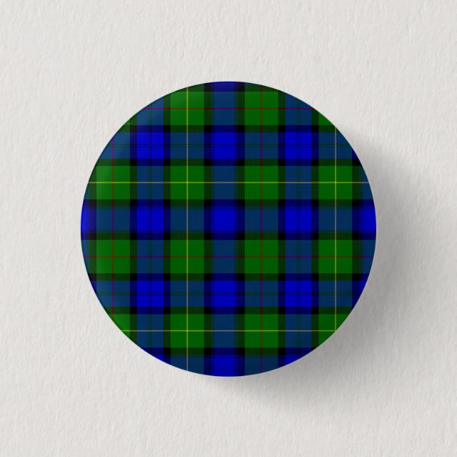 Farquharson tartan blau grün kariert button (Vorderseite)