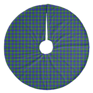 Farquharson tartan blau grün kariert fleece weihnachtsbaumdecke