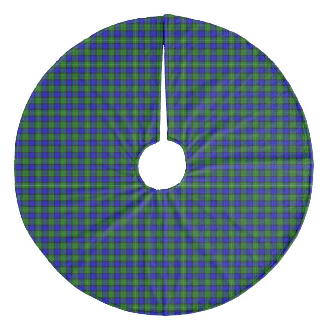Farquharson tartan blau grün kariert fleece weihnachtsbaumdecke (Vorderseite)