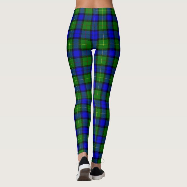 Farquharson tartan blau grün kariert leggings (Rückseite)