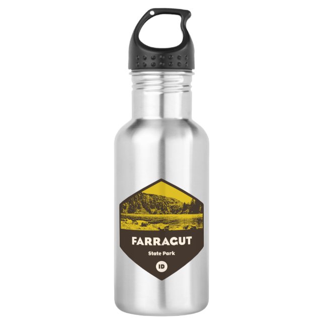 Farragut Staat Park Idaho Edelstahlflasche (Vorderseite)