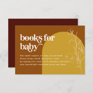 FARRAH Retro 70's Books for Baby Shower Card Einladung