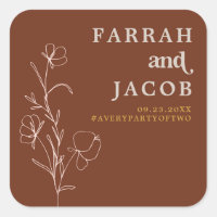 FARRAH Retro 70's Rust Floral Earth Child Wedding
