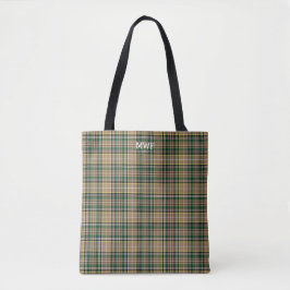 Farrell Clan Tartan Tan Kariert Monogram