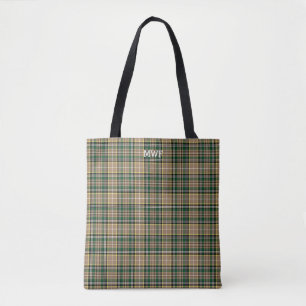 Farrell Clan Tartan Tan Kariert Monogram