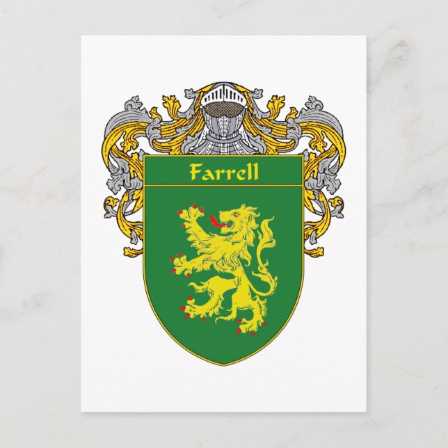 Farrell Coat of Arms (Mantled) Postkarte (Vorderseite)