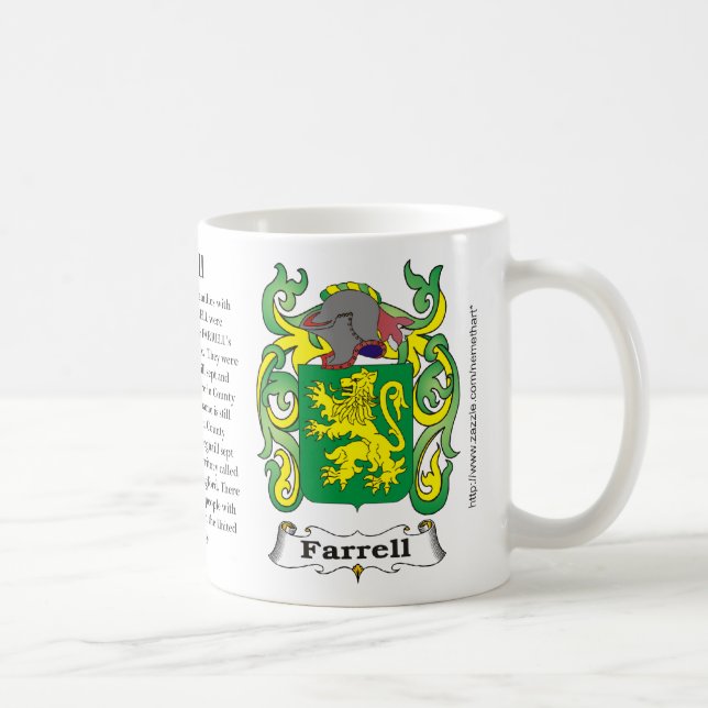 Farrell, der Ursprung, Bedeutung und das Wappen Tasse (Rechts)