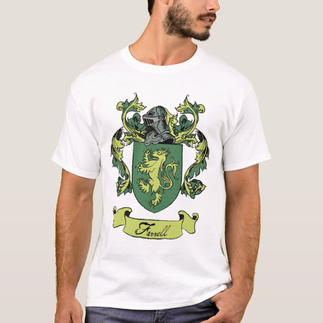 Farrell Familien-Wappenkunde-Wappen T-Shirt (Vorderseite)