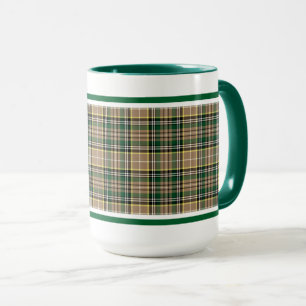 Farrell Tartan Pattern Tan Irish Kariert Tasse