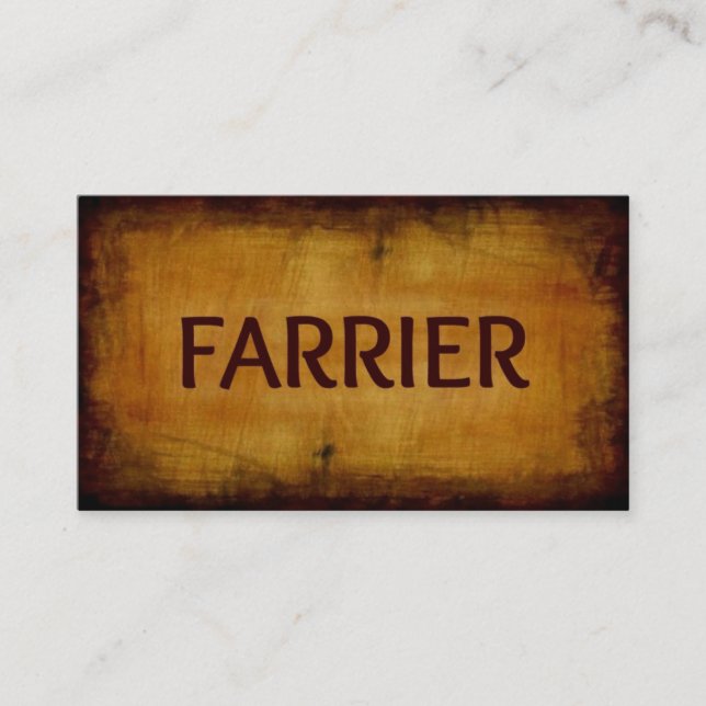 Farrier Antique Brushed Business Card Visitenkarte (Vorderseite)