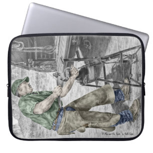 Farrier Blacksmith mit Anvil Laptopschutzhülle