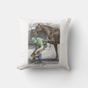 Farrier Blacksmith Shoeing Horse Kissen