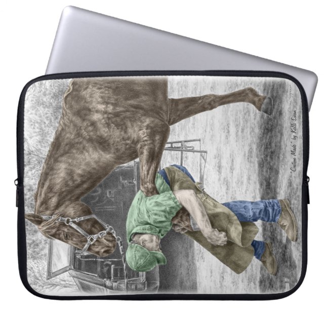 Farrier Blacksmith Shoeing Horse Laptopschutzhülle (Vorderseite)