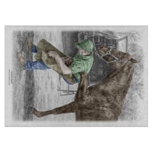 Farrier Blacksmith Trimming Horse Hoof Schneidebrett