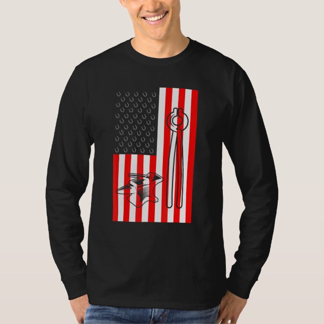 Farrier Horseshoe Hoof Trimming Equine Shoeing  7 T-Shirt (Vorderseite)