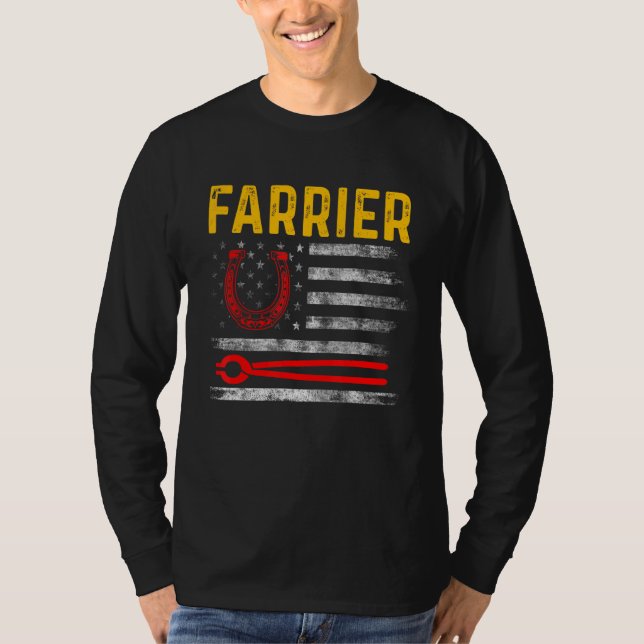 Farrier Horseshoe Hoof Trimming Equine Shoeing 93 T-Shirt (Vorderseite)