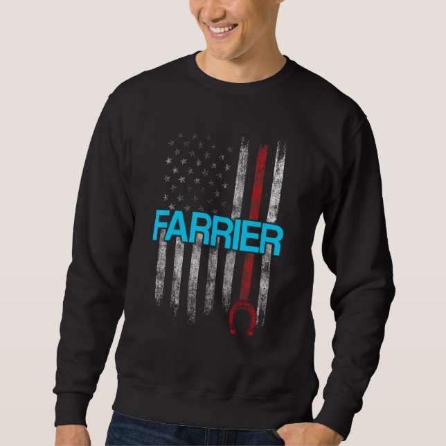 Farrier Horseshoe Hoof Trimming Equine Shoeing   Sweatshirt (Vorderseite)