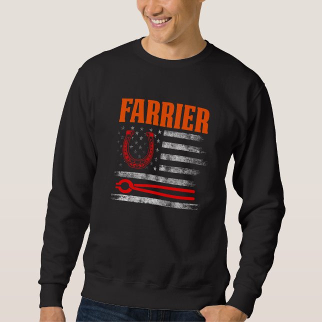 Farrier Horseshoe Hoof Trimming Equine Shoeing     Sweatshirt (Vorderseite)
