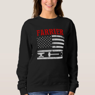Farrier Horseshoe Hoof Trimming Equine Shooting 6 Sweatshirt