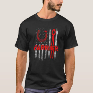 Farrier Horseshoe Hoof Trimming Equine Shooting T-Shirt
