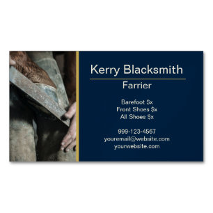 Farrier Horseshoeing und Trim Business Card Magnet