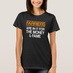 Farrier Money Horseshoe Hoof Trimming Equine Shoei T-Shirt