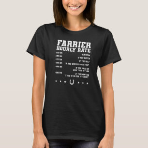 Farrier Stundenrate Blacksmith Horseshoe Forge T-Shirt