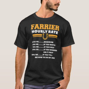 Farrier Stundenrate Blacksmith Horseshoe Forge T-Shirt