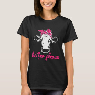 Färse Bitte Kuh Halstuch Vintage Landwirt Landwirt T-Shirt