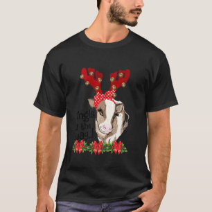 Färse Jingle All The Way Kuh Frohe Weihnachten Bau T-Shirt