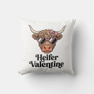 Färse Valentine Highland-Kuh Vintage-Design_1 Kissen