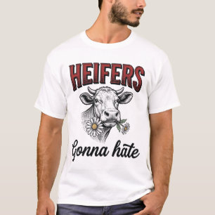 Färsen Werden Hassen Lustiges Kuh Vintage Gravur T T-Shirt