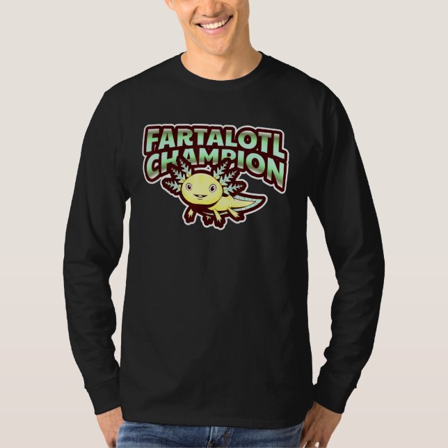Fartalotl Champion Axolotl Salamander T-Shirt (Vorderseite)